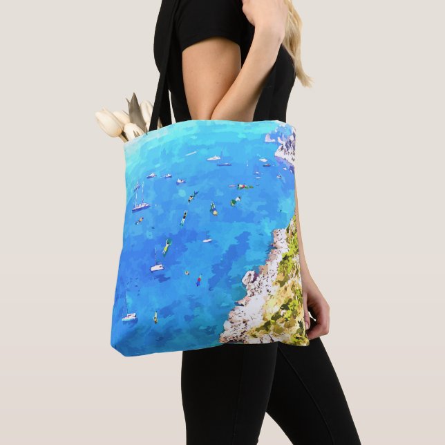 Bolso De Tela Islas Capri (Detalle)