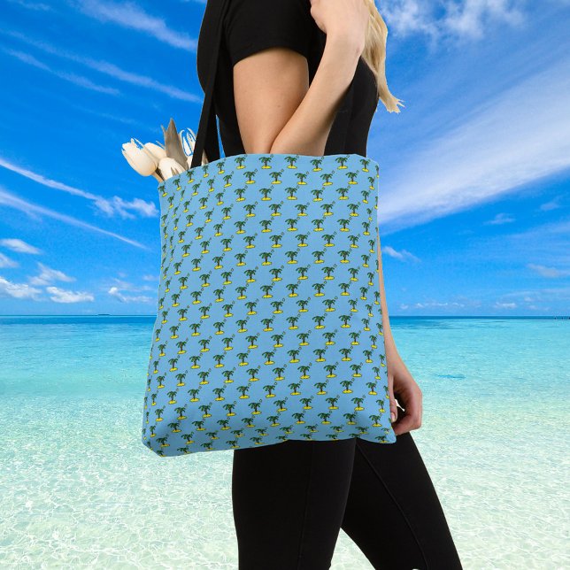 Bolso De Tela Islas con diseño de palmeras. Damas (Subido por el creador)