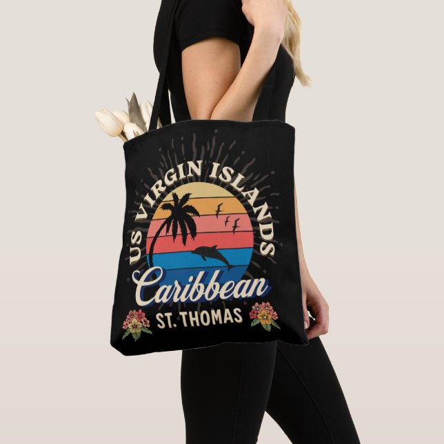 Bolso De Tela Islas Vírgenes de Estados Unidos St. Thomas USVI T (Detalle)