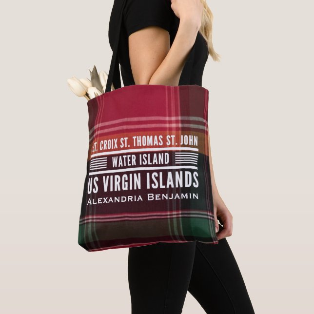 Bolso De Tela Islas Vírgenes de los Estados Unidos St. Thomas St (Detalle)