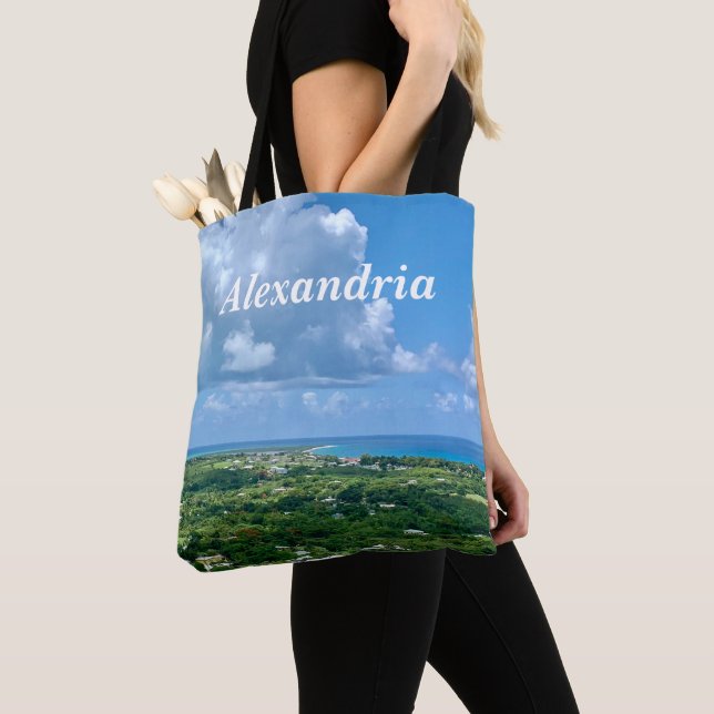 Bolso De Tela Islas Vírgenes Santa Cruz Sandy Point Personaliza (Detalle)