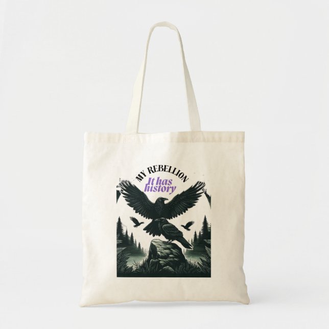 Bolso De Tela It Has History – Crow Forest Scene (Frente)