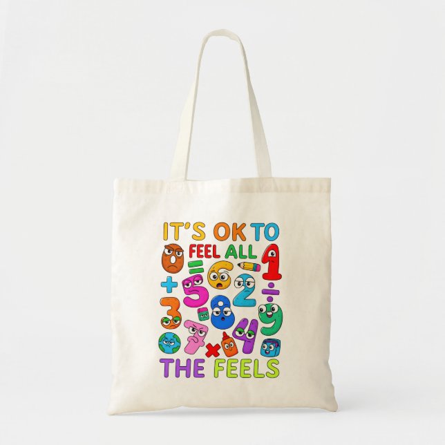 Bolso De Tela It Is Ok To Feel All The Feels Math Tote Bag (Frente)