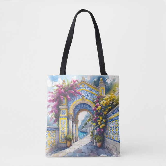 Bolso De Tela Italia Amalfi Aniversario del Aniversario del Amig (Anverso)