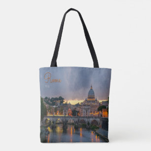 Bolso De Tela Italia Roma Puente Sant'Angelo