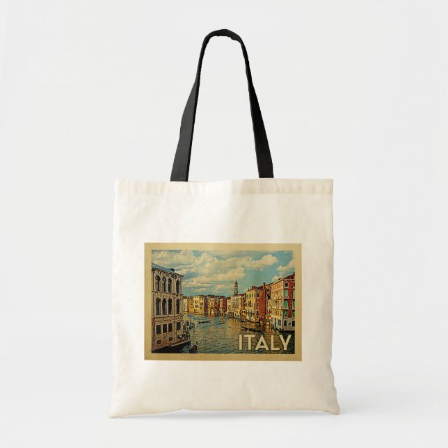 Bolso De Tela Italia Venecia Viaje Vintage (Frente)