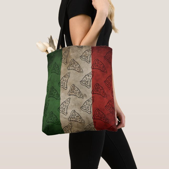 Bolso De Tela Italian Flag / Pizza Tote (Detalle)