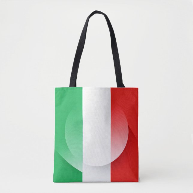 Bolso De Tela Italian Flag Shoulder Tote – Stylish Patriotic Bag (Anverso)