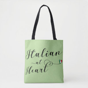 Bolso De Tela Italiano en Heart Grocery Bag, Italia