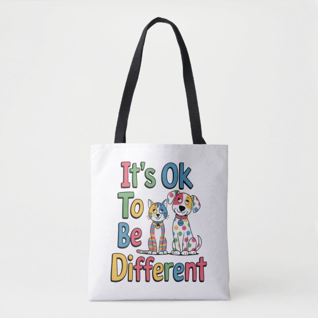 Bolso De Tela It's ok to be different (Anverso)