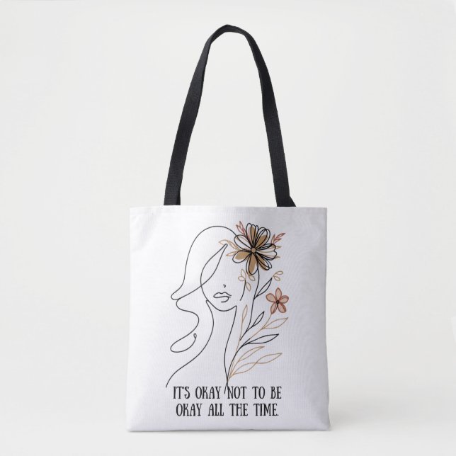 Bolso De Tela It's okay not to be okay – Self-acceptance quote w (Anverso)