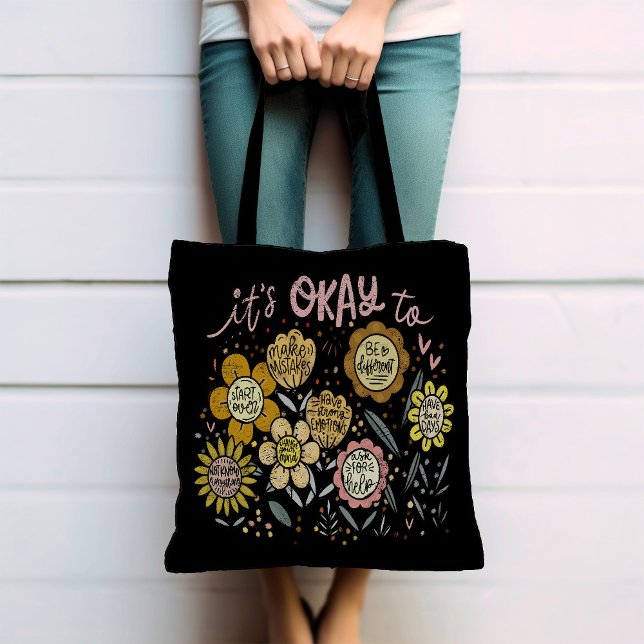 Bolso De Tela It's Okay To Boho Floral Tote Bag (Subido por el creador)