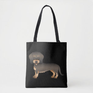 Bolso De Tela Jabalí Pelo de Alambre Dachshund Perro Lindo En Ne