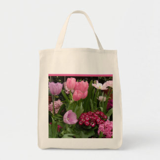 Bolso De Tela Jacintos de las margaritas de los tulipanes