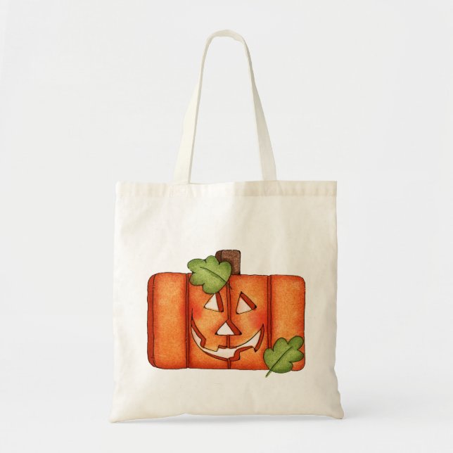 Bolso De Tela Jack-O-Lantern (Frente)