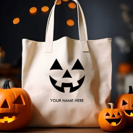 BOLSO DE TELA JACK O LANTERN PUMPKIN BARATO NOMBRE PERSONALIZADO