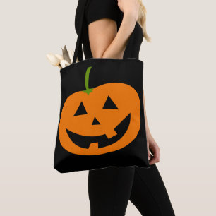 BOLSO DE TELA JACK-O-LANTERN PUMPKIN HALLOWEEN TOTE PURSO