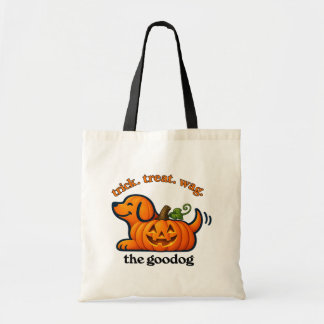 Bolso De Tela Jack-O-Lantern Pup naranja