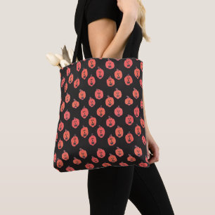 Bolso De Tela Jack-o-Lanterns de Halloween en negro