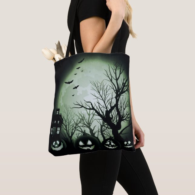 Bolso De Tela Jack O'Lanterns De Noche (Detalle)