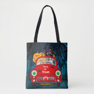 Bolso De Tela Jack Russell Dog Drive Car Sasuy Halloween