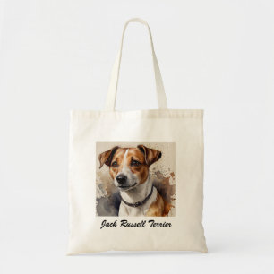 Bolso De Tela Jack Russell Terrier de Moda Agrega Tu Nombre Pers