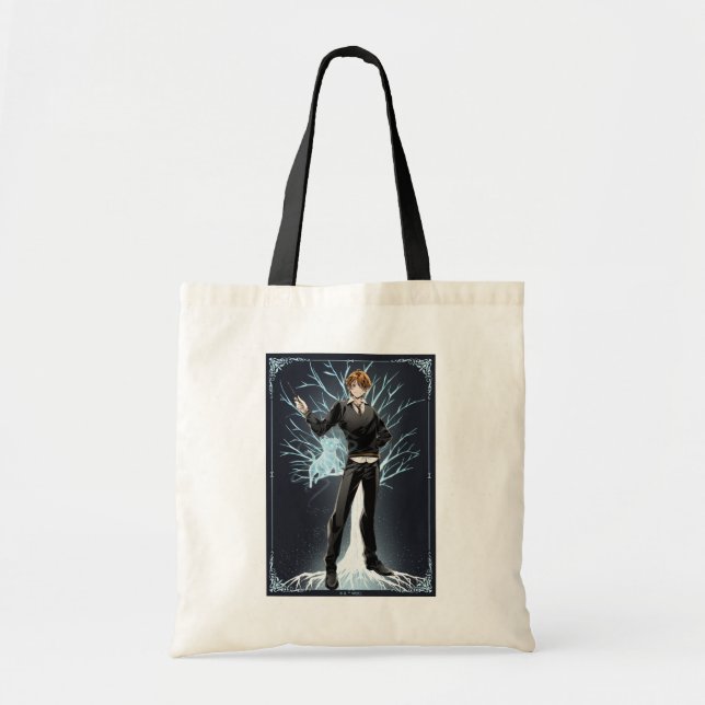 Bolso De Tela Jack Russell Terrier Patronus de Anime Ron Weasley (Frente)