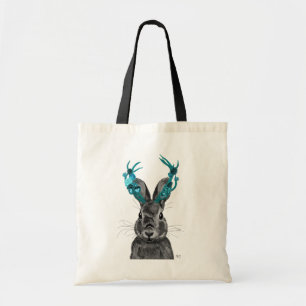 Bolso De Tela Jackalope con las Antillas Turquesas