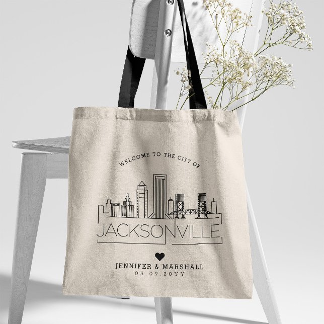 Bolso De Tela Jacksonville, Boda de Florida | Línea delgada esti (Subido por el creador)