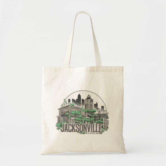 Bolso De Tela Jacksonville City Florida USA (Frente)