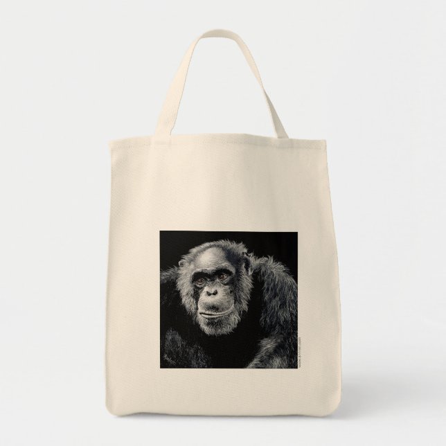 Bolso De Tela "Jacob" Chimpanzee Tote Bag (Frente)