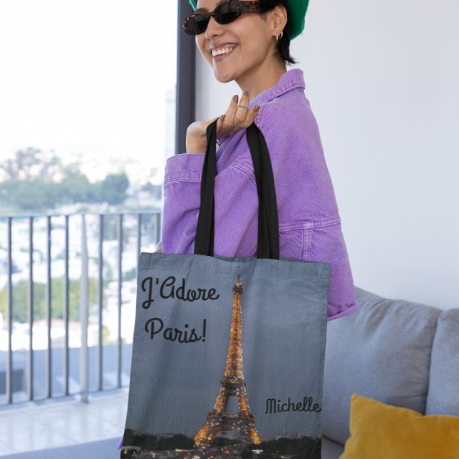 Bolso De Tela J'Adore Paris Personalizado Tote Bag (Subido por el creador)