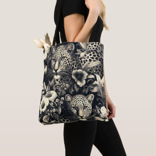 Bolso De Tela Jaguar de selva vintage