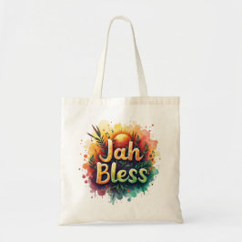 Bolso De Tela Jah Bless Reggae Watercolor