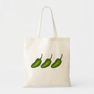 Bolso De Tela Jalapenos Green Hot Jalapeno Pepper Peppers Tote