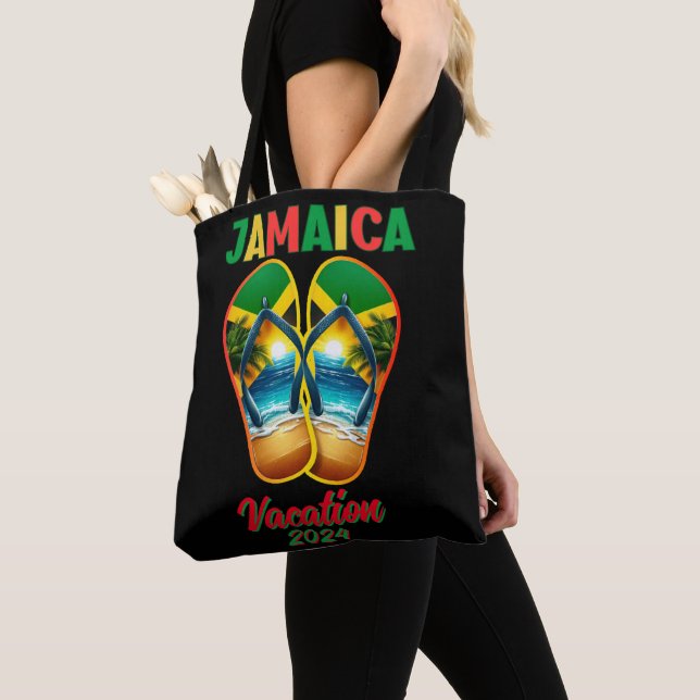 Bolso De Tela Jamaica 2024 Flip Flop Vacation Tropical Beach (Detalle)