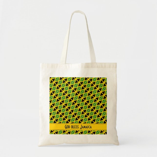 Bolso De Tela JAMAICA FLAG Scripting Personalizado (Frente)
