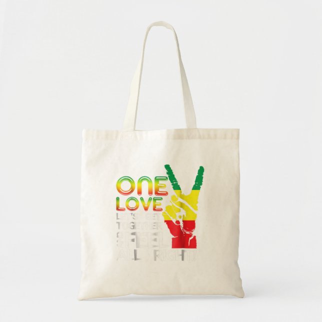 Bolso De Tela Jamaica One Love Reggae Caribbean Music Pride Fla (Frente)