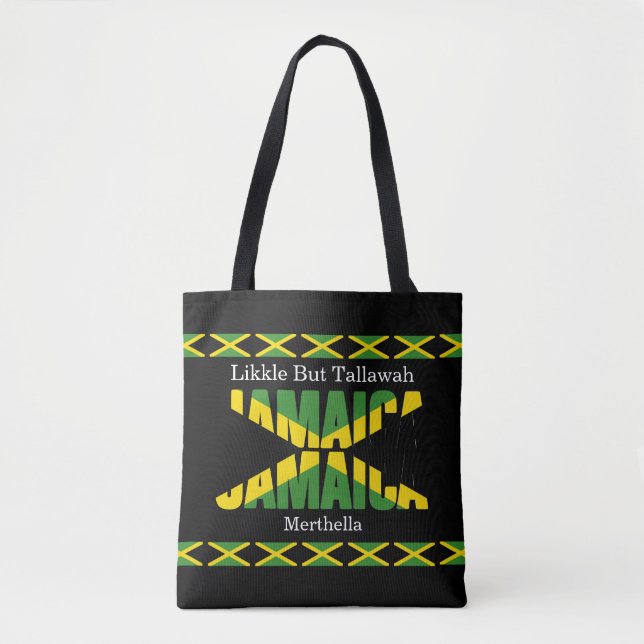 Bolso De Tela JAMAICA Patriótica JAMAICA (Anverso)