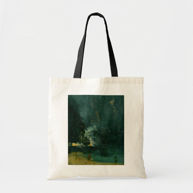 Bolso De Tela James Whistler - Nocturne en negro y oro (Frente)
