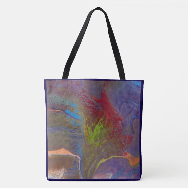 Bolso De Tela Jamie - Pintura abstracta - Tote de arte original (Anverso)