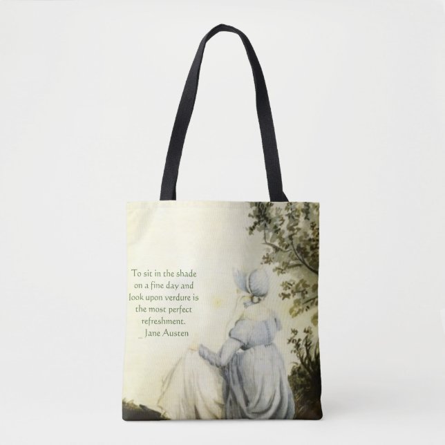Bolso De Tela Jane Austen's Portrait +quote (Anverso)
