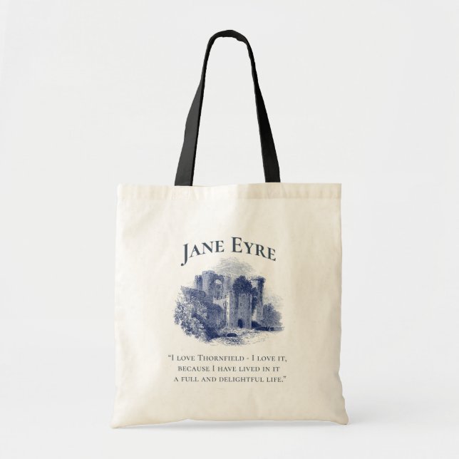 Bolso De Tela Jane Eyre - Amo Thornfield - Castillo (Frente)