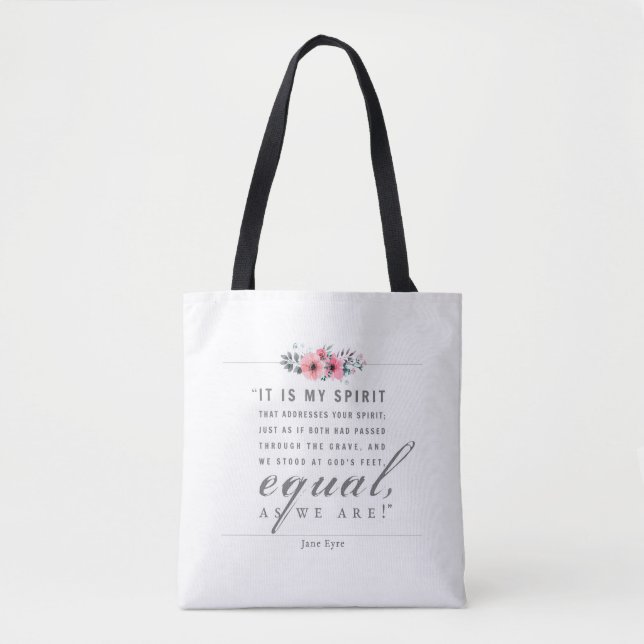 Bolso De Tela Jane Eyre - Como Somos - Blanco (Anverso)