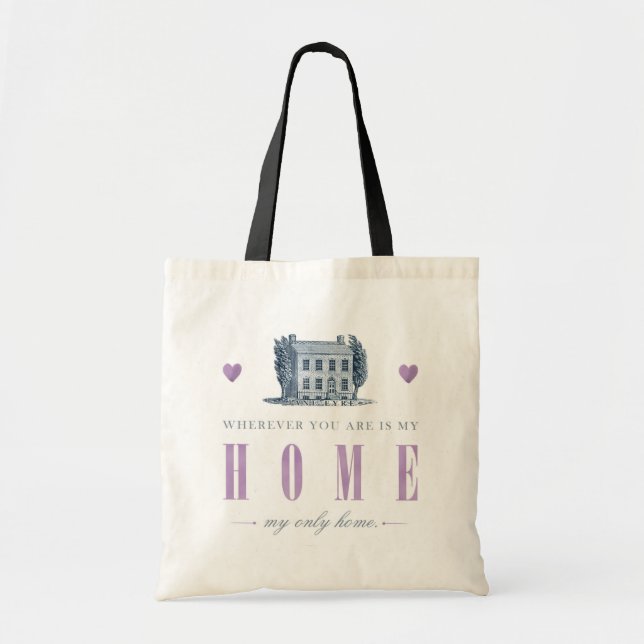 Bolso De Tela Jane Eyre - Mi único hogar - Casa (Frente)