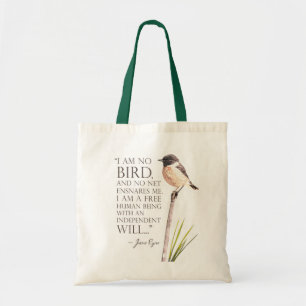 Bolso De Tela Jane Eyre - No Soy Pájaro - Pájaro Marrón