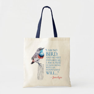 Bolso De Tela Jane Eyre - No Soy Un Pájaro - Pájaro De Tracción