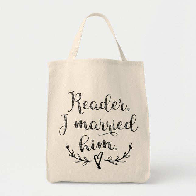 Bolso De Tela Jane Eyre Reader Me Casé Con Él (Frente)