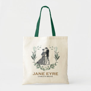 Bolso De Tela Jane Eyre y Edward Rochester con Wreath