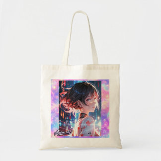 Bolso De Tela Japanese Cyberpunk Anime Girl Poster | Neon City